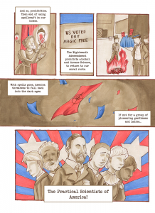 Page 9 of Black Ball, the introdution of magic prohibition and the Practical Scientists of America